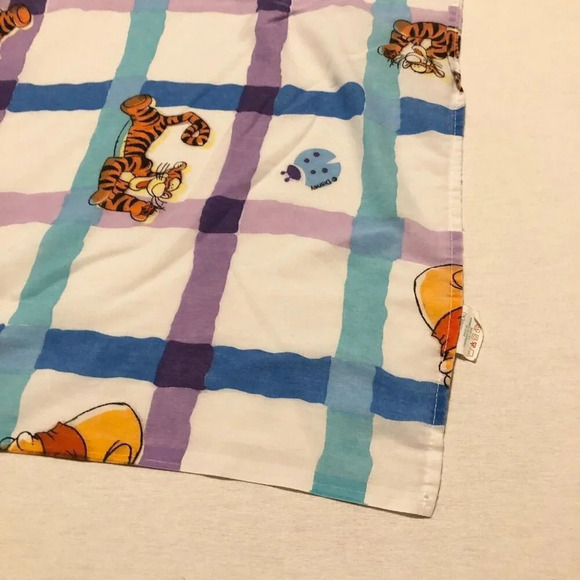 Vtg Disney Winnie  the Pooh Twin Size Flat Sheet 92x61 Tigger - Picture 3 of 16